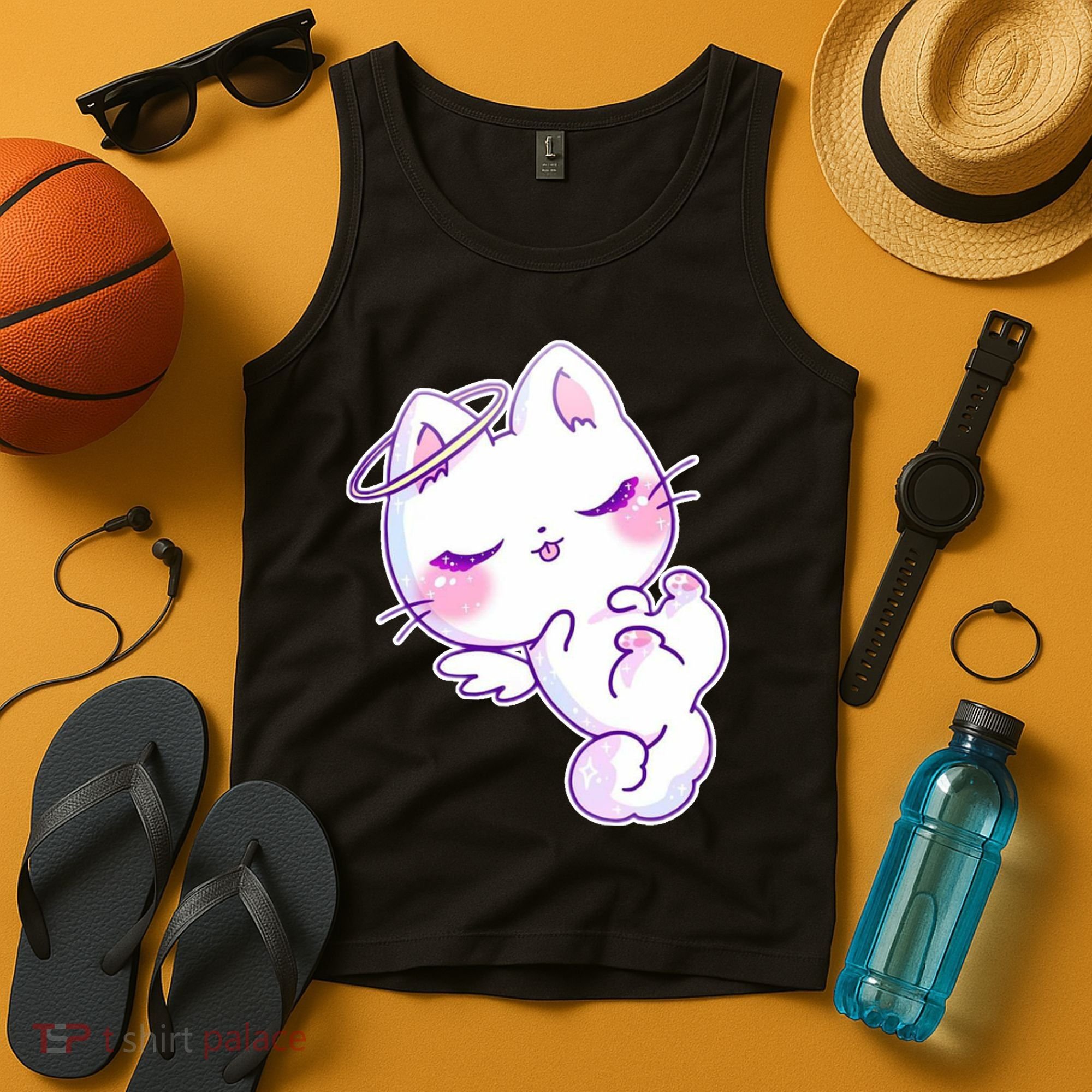 Cute Kitten Angel Tank Top
