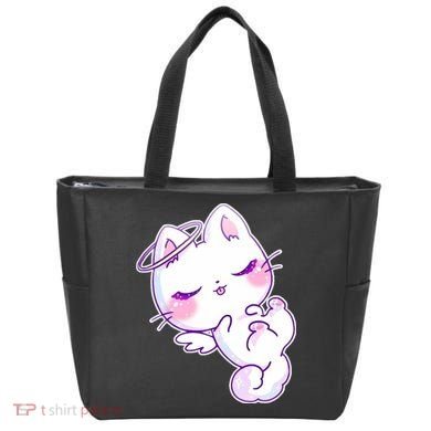 Cute Kitten Angel Tote Bag