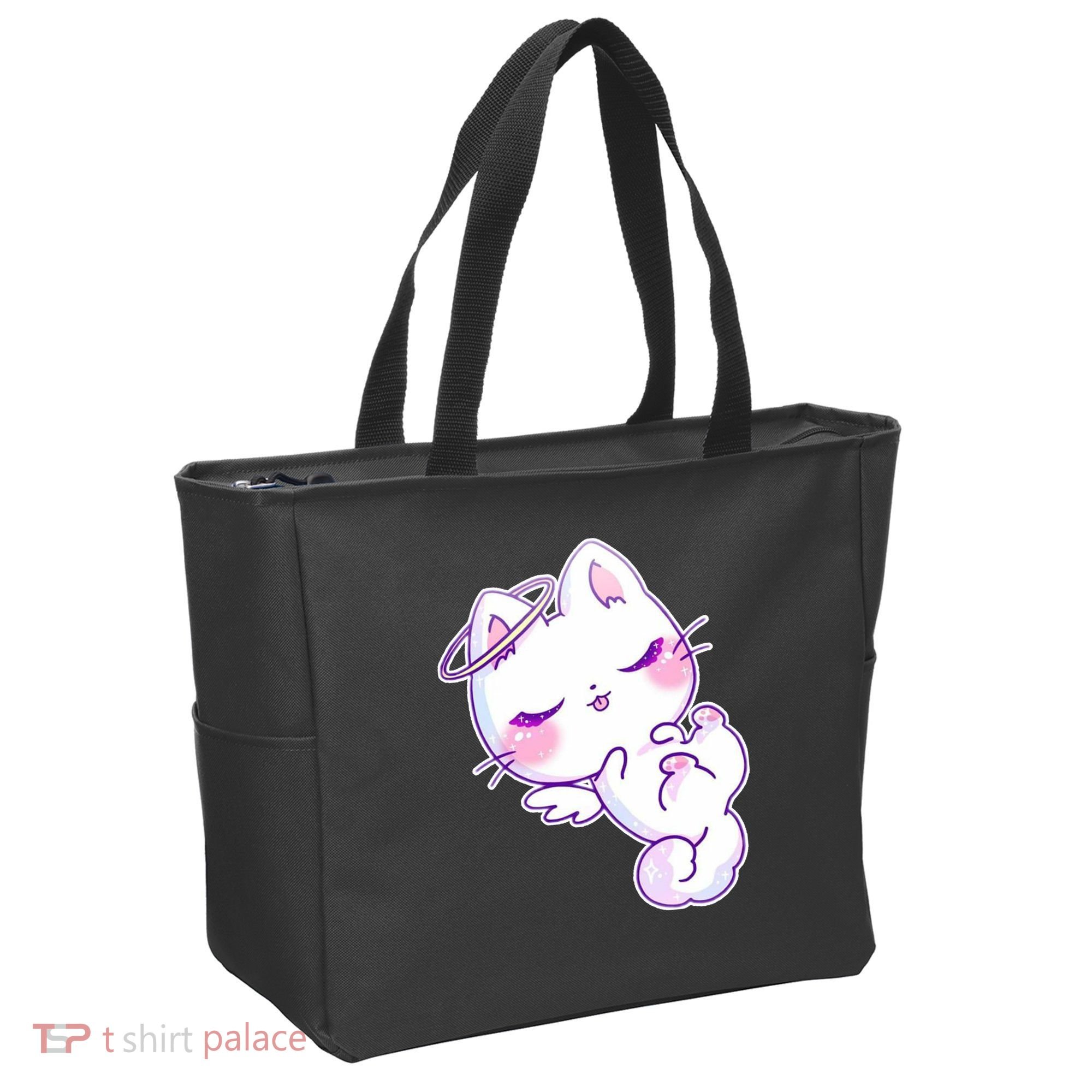 Cute Kitten Angel Tote Bag