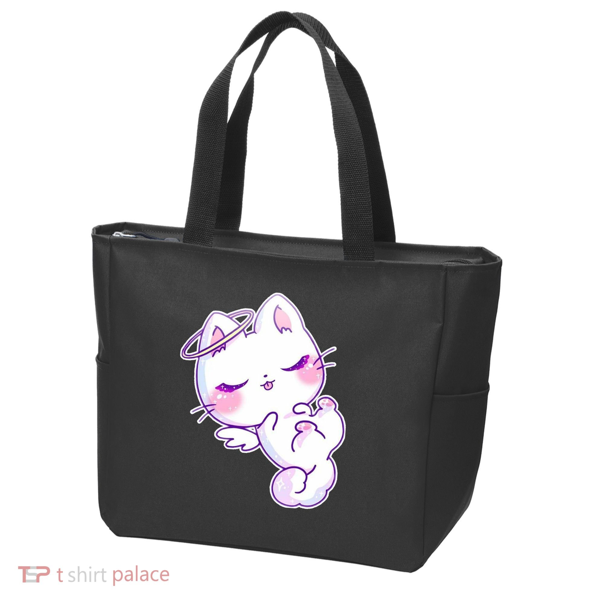 Cute Kitten Angel Tote Bag