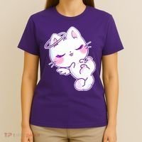 Cute Kitten Angel T-Shirt thumb 4