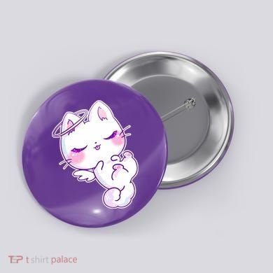 Cute Kitten Angel Button