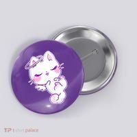 Cute Kitten Angel Button thumb 0