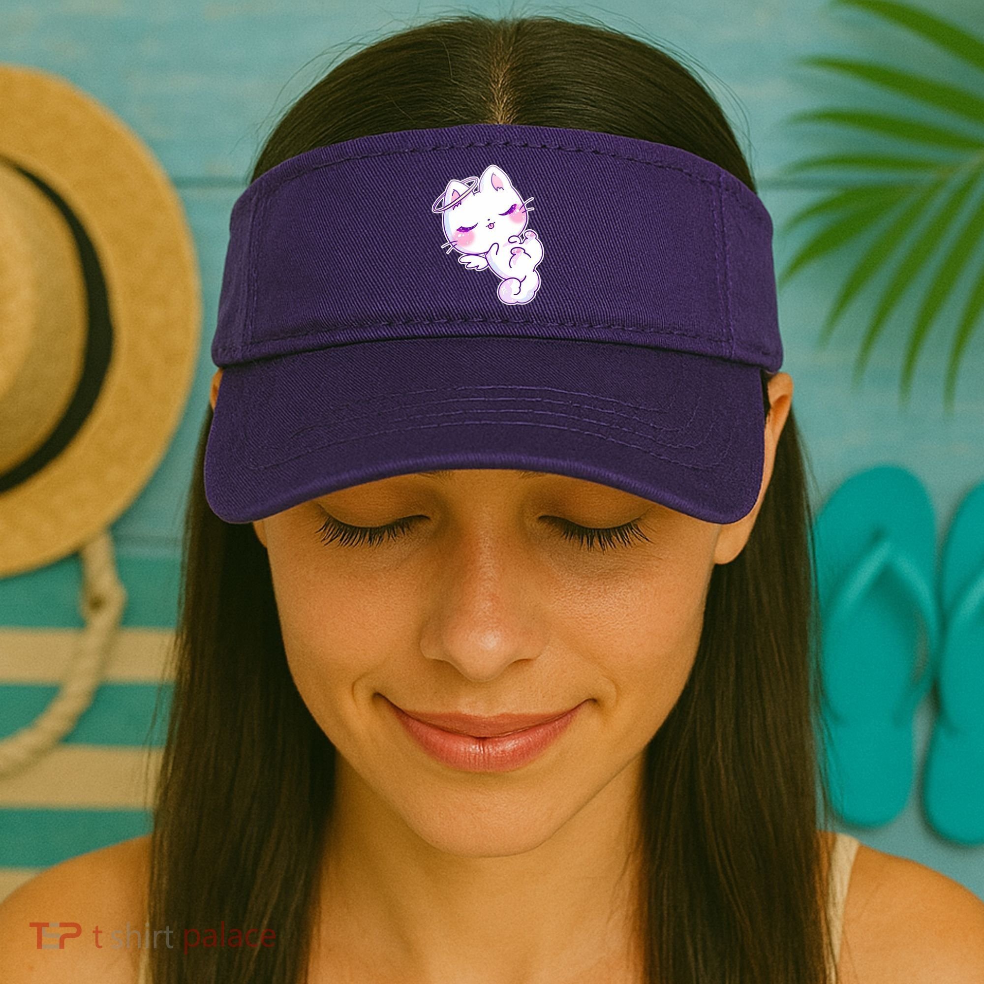 Cute Kitten Angel Visor