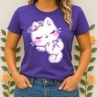 Cute Kitten Angel Women's T-Shirt thumb 2