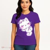 Cute Kitten Angel Women's T-Shirt thumb 4