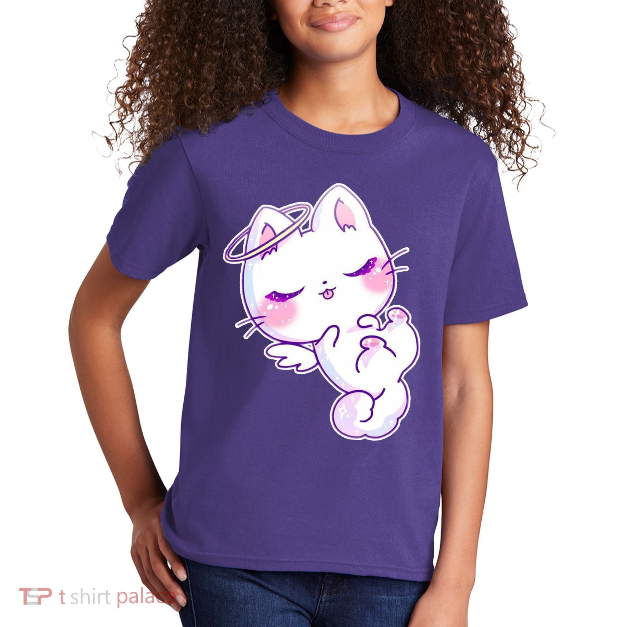 Cute Kitten Angel Kids T-Shirt