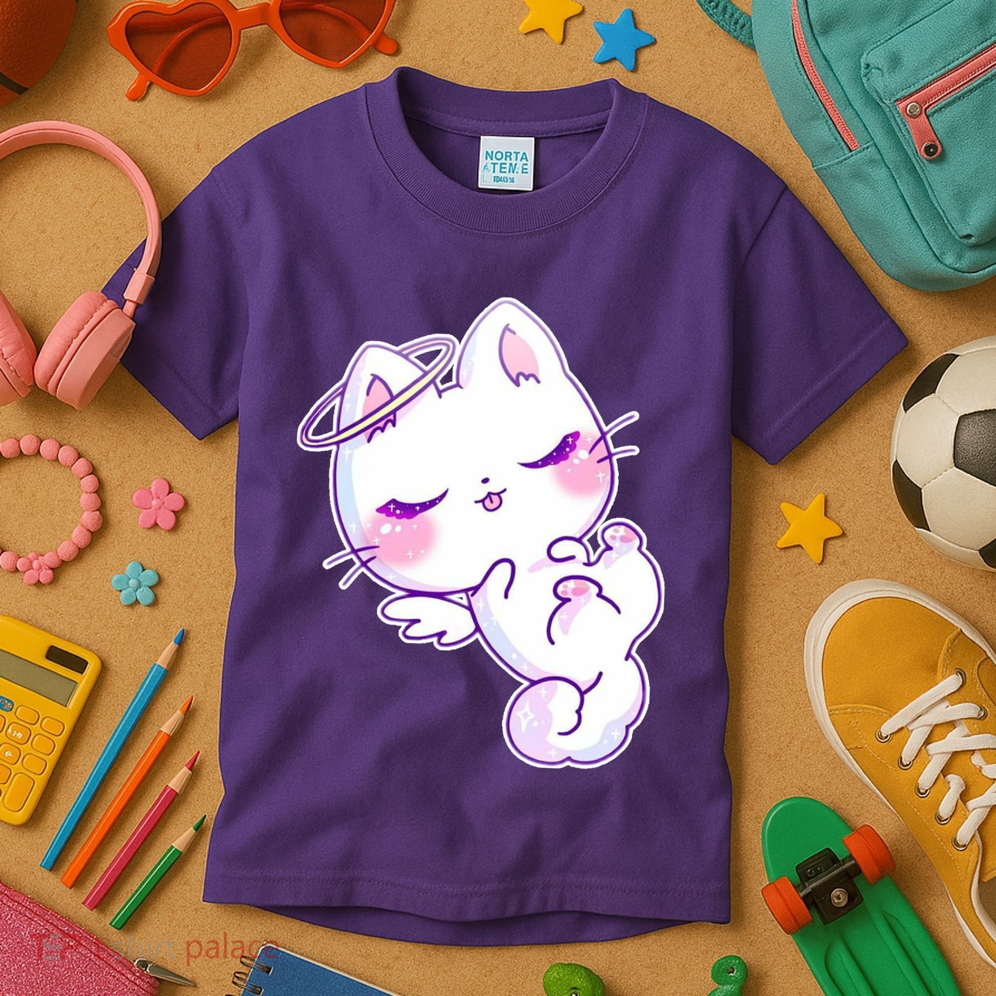 Cute Kitten Angel Kids T-Shirt