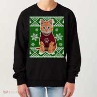 Cute Kitten Ugly Christmas Women's Sweatshirt thumb 0