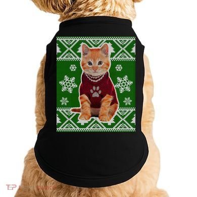 Cute Kitten Ugly Christmas Doggie Tank