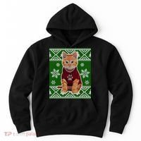 Cute Kitten Ugly Christmas Hoodie thumb 0