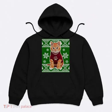 Cute Kitten Ugly Christmas Hoodie