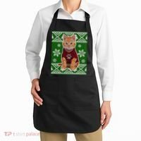Cute Kitten Ugly Christmas Apron thumb 2