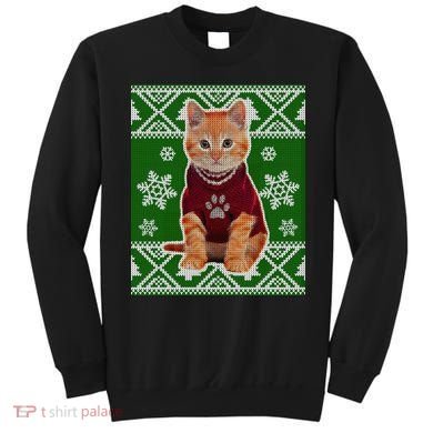 Cute Kitten Ugly Christmas Sweatshirt