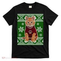 Cute Kitten Ugly Christmas T-Shirt thumb 0