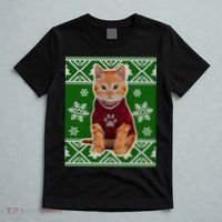 Cute Kitten Ugly Christmas T-Shirt thumb 5