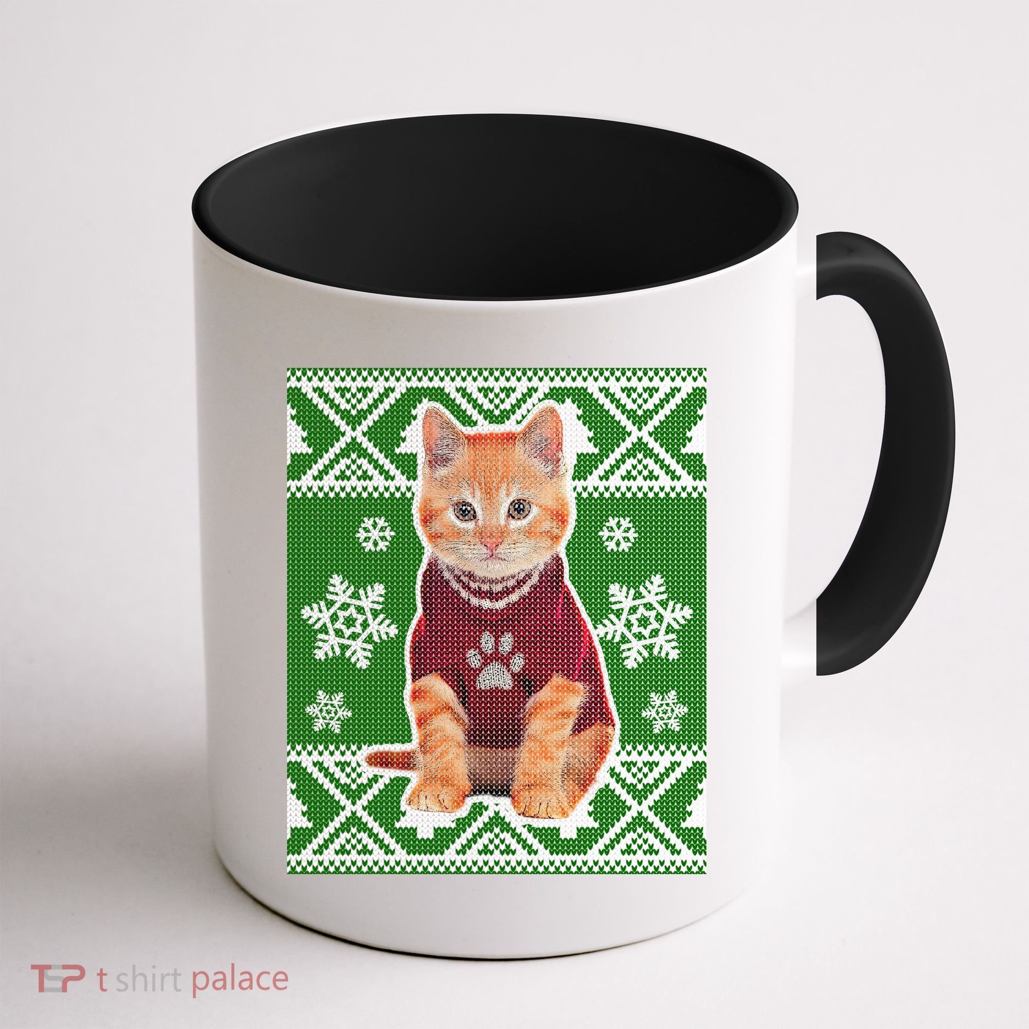 Cute Kitten Ugly Christmas Coffee Mug