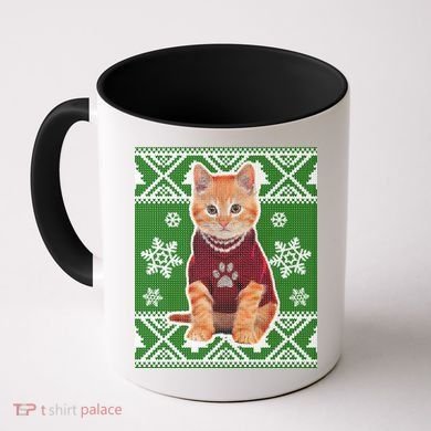 Cute Kitten Ugly Christmas Coffee Mug