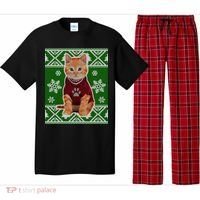 Cute Kitten Ugly Christmas Pajama Set thumb 0