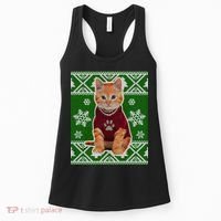 Cute Kitten Ugly Christmas Women's Tank Top thumb 0