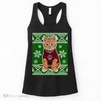 Cute Kitten Ugly Christmas Women's Tank Top thumb 0