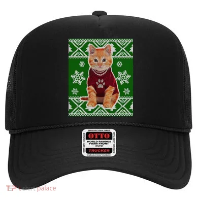 Cute Kitten Ugly Christmas Hat