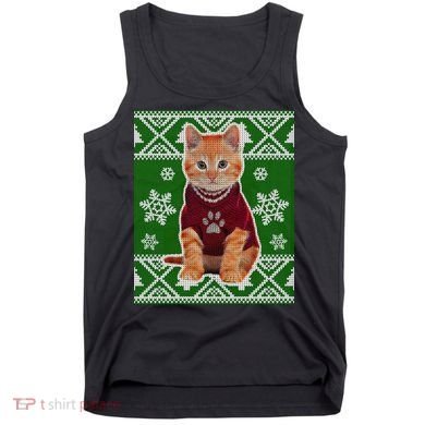 Cute Kitten Ugly Christmas Tank Top
