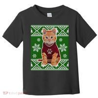 Cute Kitten Ugly Christmas Toddler T-Shirt thumb 0