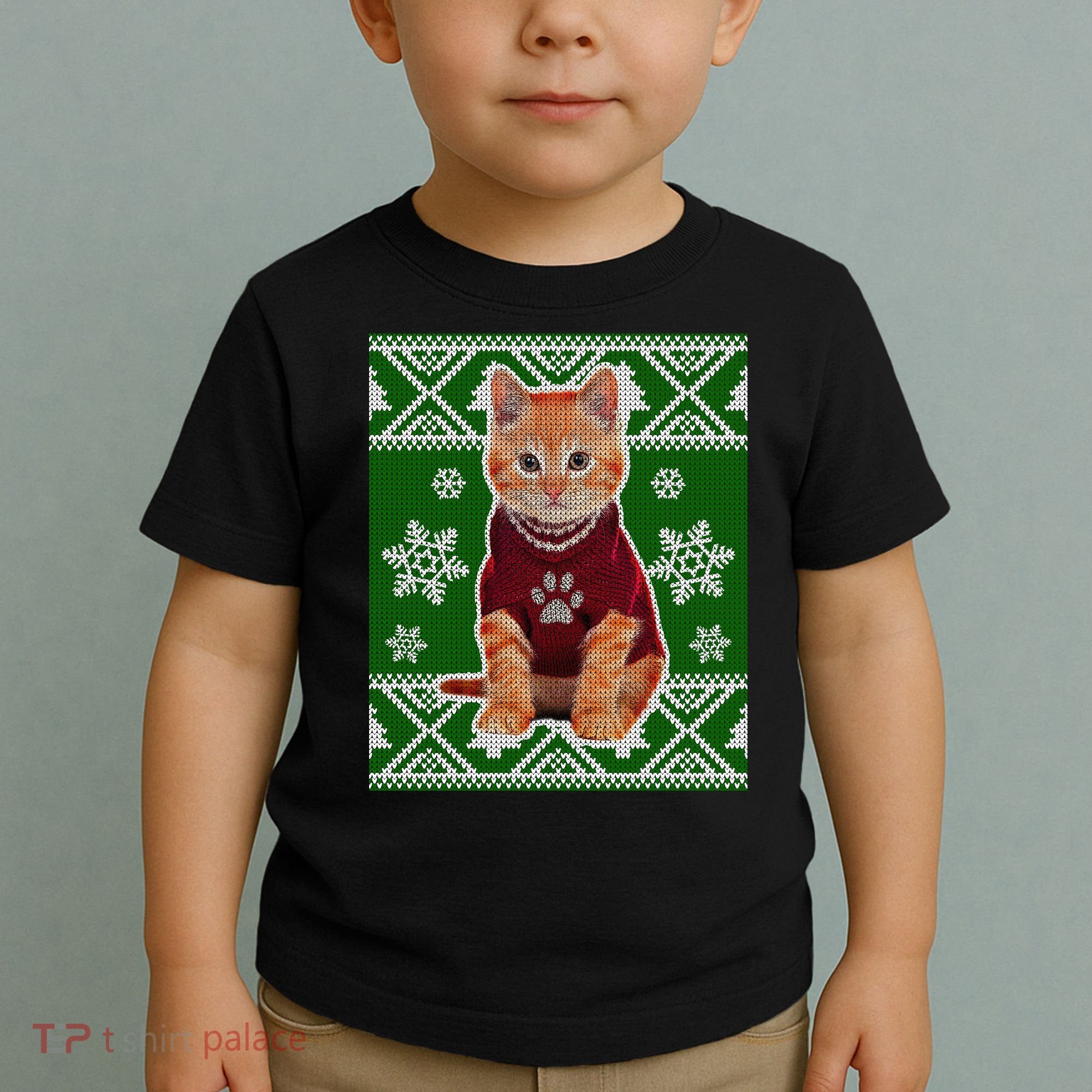 Cute Kitten Ugly Christmas Toddler T-Shirt