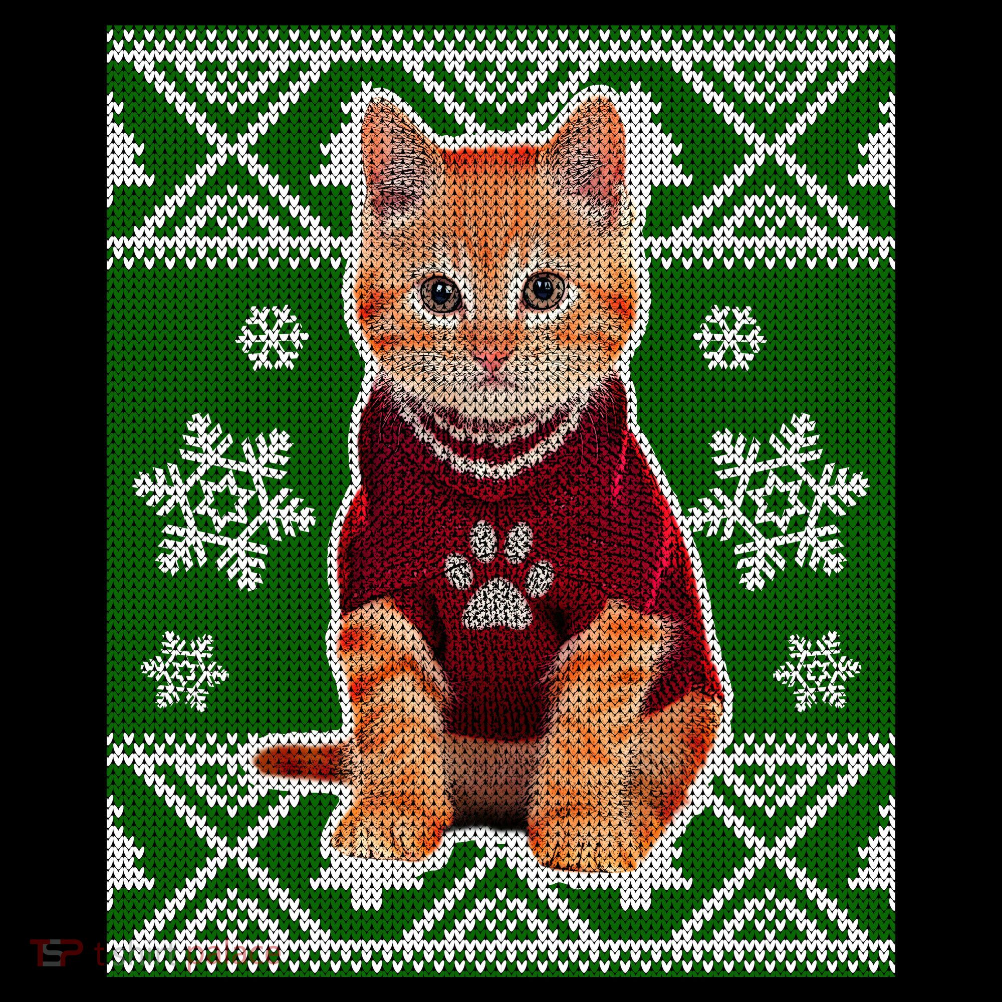 Cute Kitten Ugly Christmas Toddler T-Shirt
