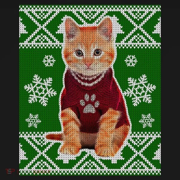 Cute Kitten Ugly Christmas Toddler T-Shirt