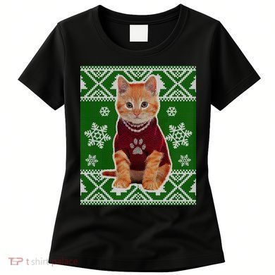 Cute Kitten Ugly Christmas Women's T-Shirt