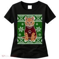 Cute Kitten Ugly Christmas Women's T-Shirt thumb 0