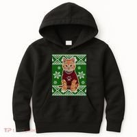 Cute Kitten Ugly Christmas Kids Hoodie thumb 0
