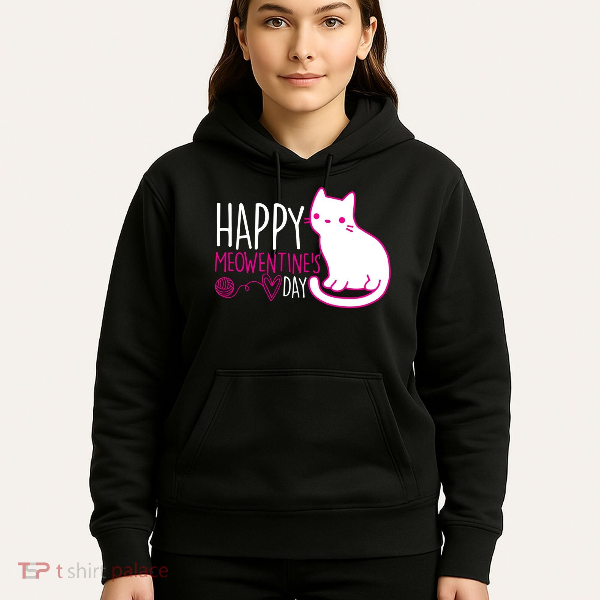 Cute Kitty Cat Valentines Day Meowtines Hoodie