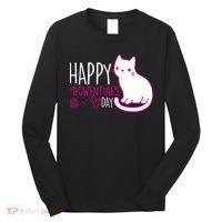 Cute Kitty Cat Valentines Day Meowtines Long Sleeve Shirt thumb 0