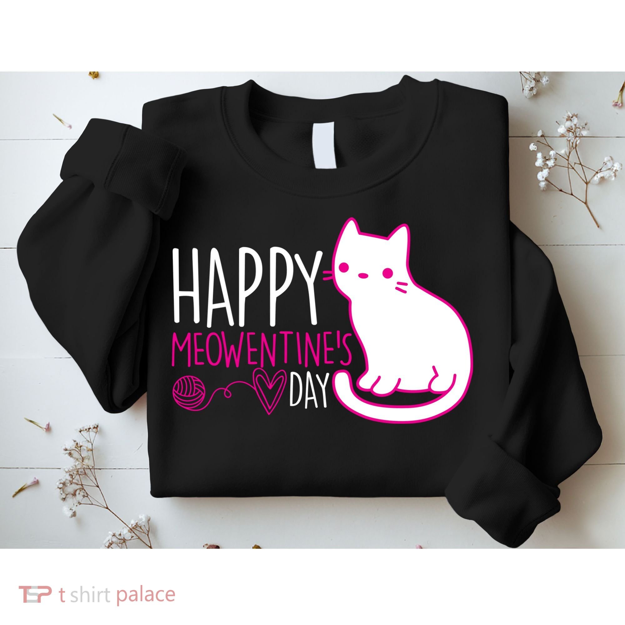 Cute Kitty Cat Valentines Day Meowtines Sweatshirt