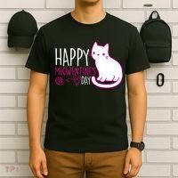 Cute Kitty Cat Valentines Day Meowtines T-Shirt thumb 6