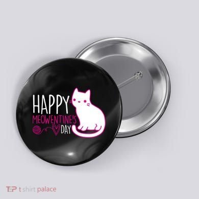 Cute Kitty Cat Valentines Day Meowtines Button