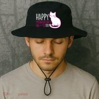 Cute Kitty Cat Valentines Day Meowtines Bucket Hat thumb 2