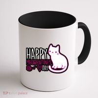 Cute Kitty Cat Valentines Day Meowtines Coffee Mug thumb 1