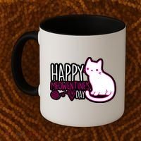 Cute Kitty Cat Valentines Day Meowtines Coffee Mug thumb 2
