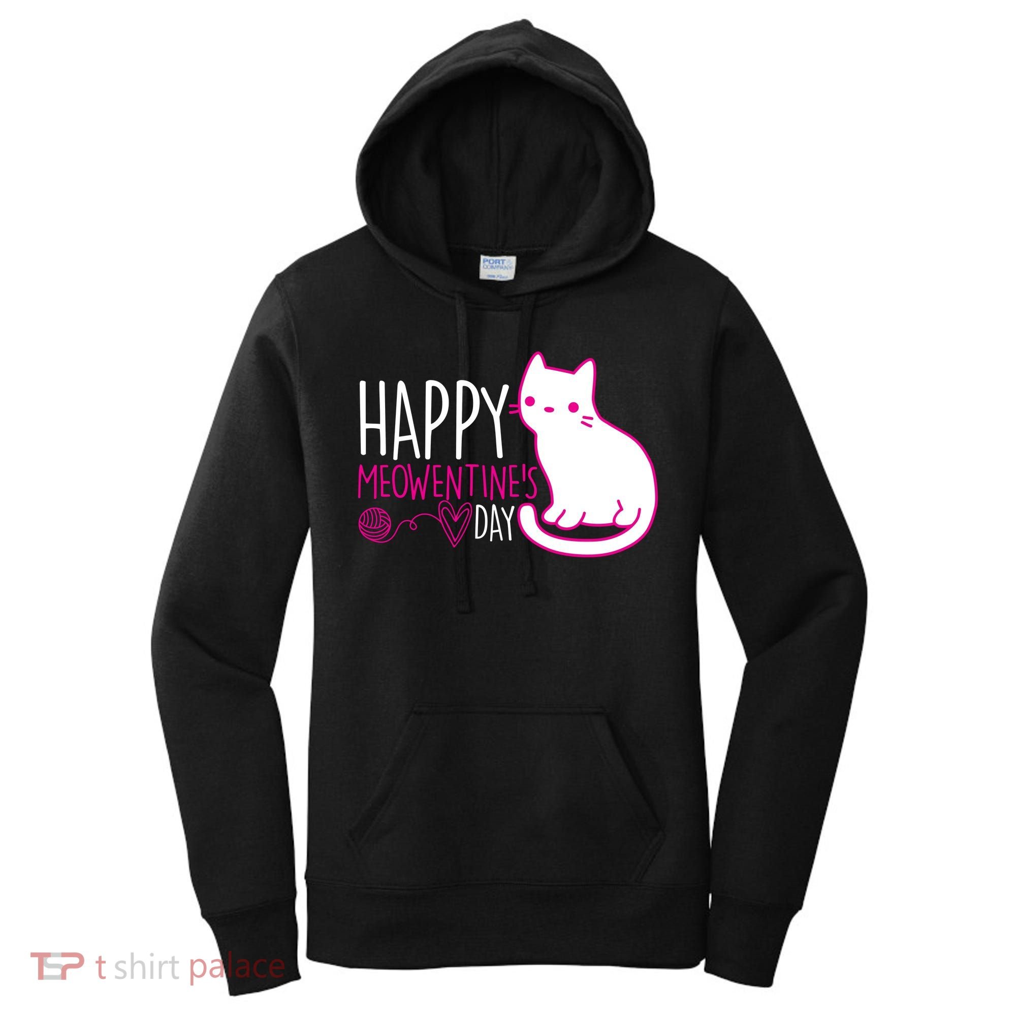 Cute Kitty Cat Valentines Day Meowtines Women's Hoodie