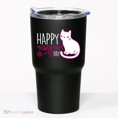 Cute Kitty Cat Valentines Day Meowtines Tumbler