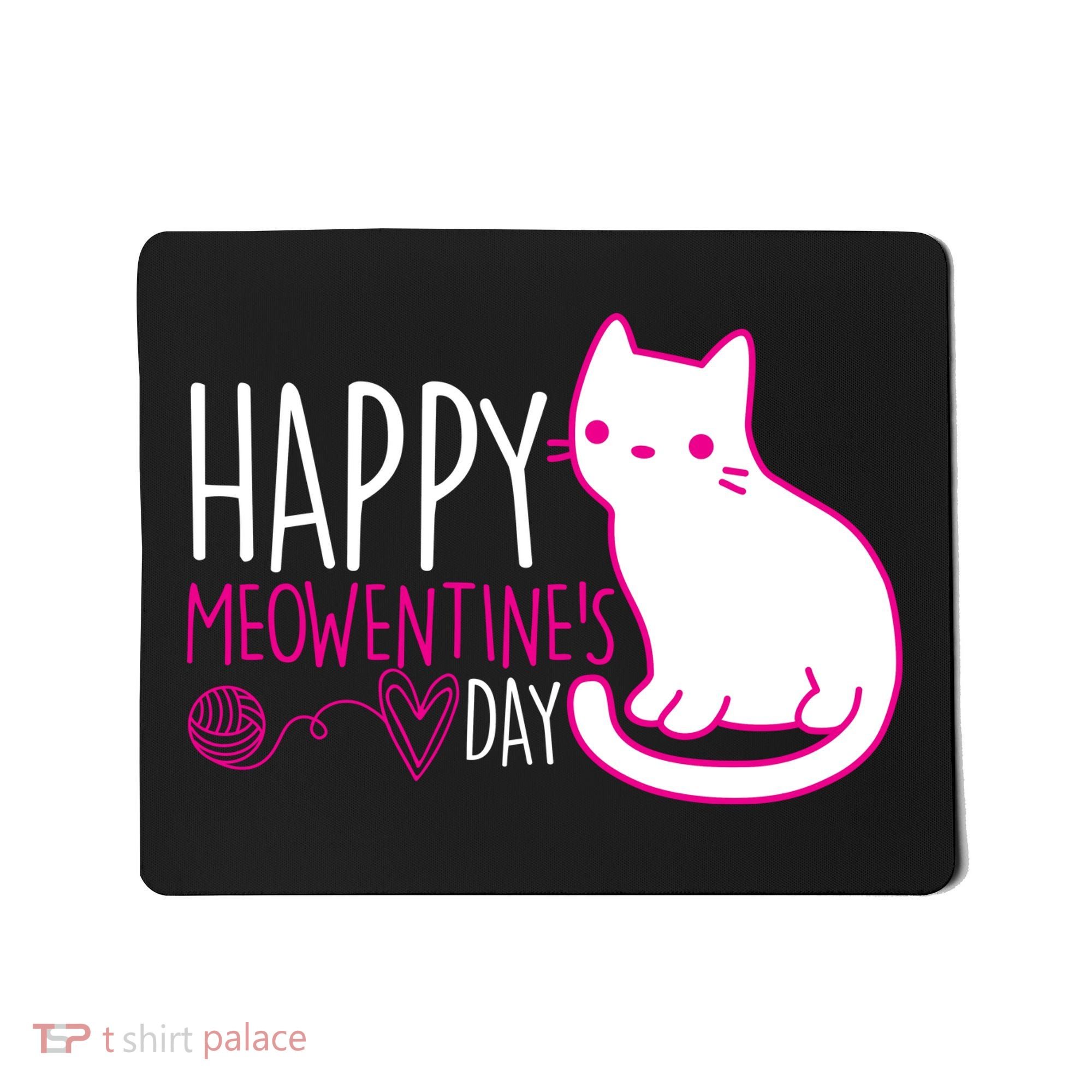 Cute Kitty Cat Valentines Day Meowtines Mousepad