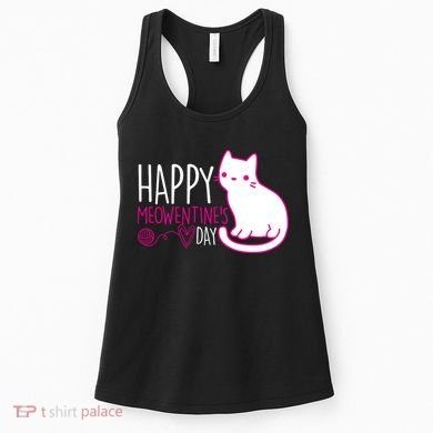 Cute Kitty Cat Valentines Day Meowtines Women's Tank Top