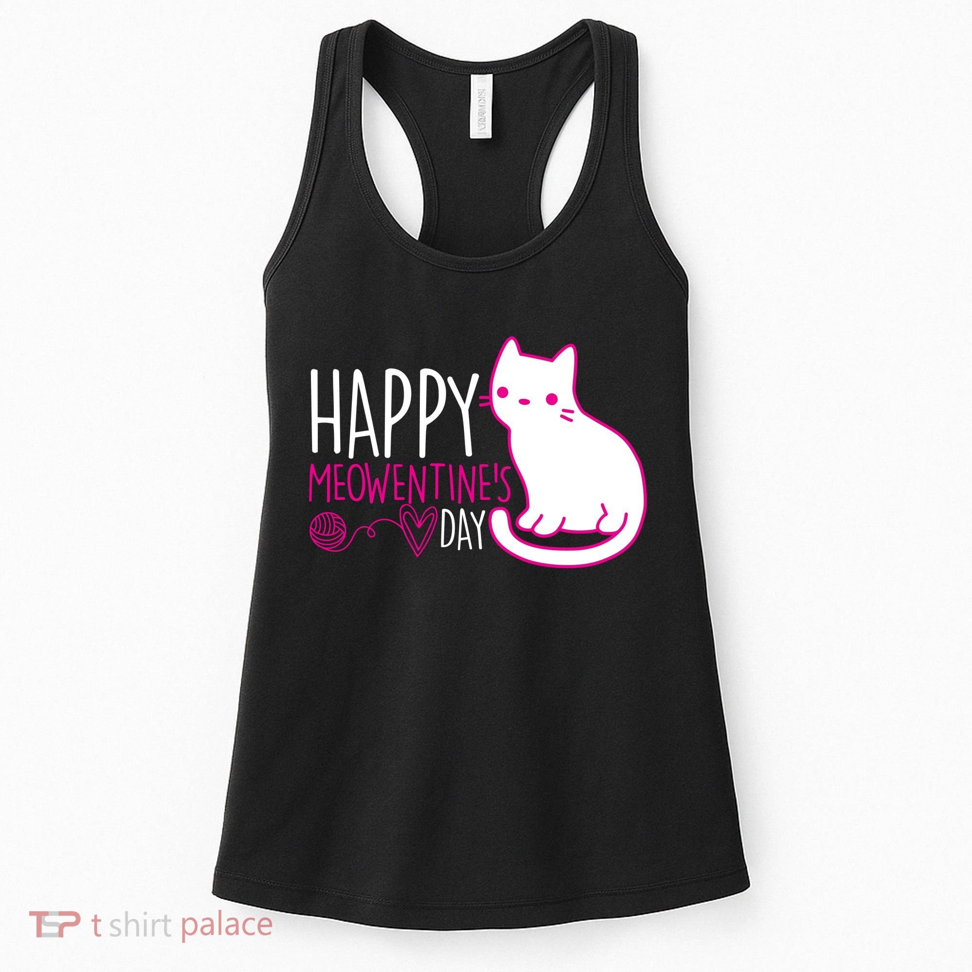 Cute Kitty Cat Valentines Day Meowtines Women's Tank Top
