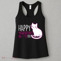 Cute Kitty Cat Valentines Day Meowtines Women's Tank Top thumb 3