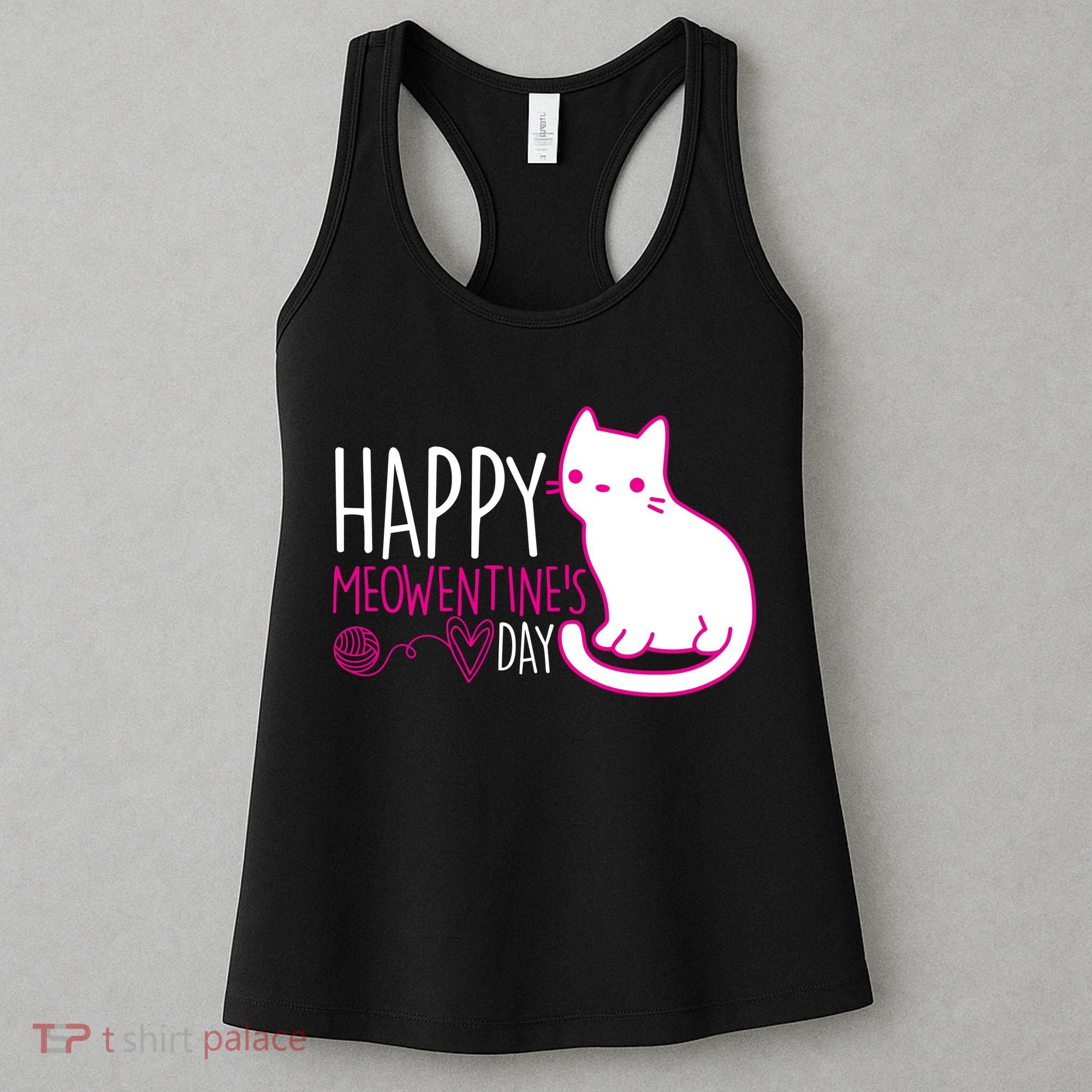 Cute Kitty Cat Valentines Day Meowtines Women's Tank Top