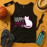 Cute Kitty Cat Valentines Day Meowtines Tank Top thumb 4